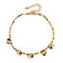 Boho Multi-color Beads Circular Pendant Foot Chain Anklet Women Jewelry GiftsFT