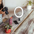 8 Inch Ring Light, USB Plug 80 Bulbs LED Dimmable Rounded Lighting Kit With