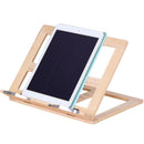 Book Stand Reading Bracket Wooden Frame Tablet Support Music Adjustable Angle