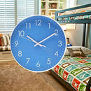 Wall Clock Battery Operated Indoor Non-Ticking Silent Quartz Quiet Sweep Mo