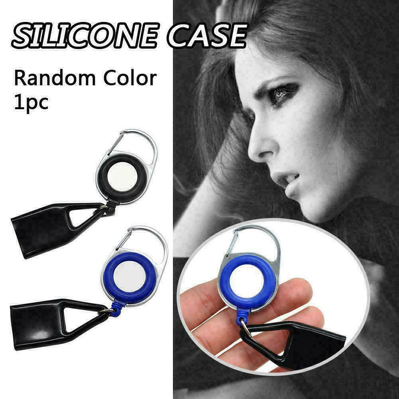 1 X Lighter Leash Safe Stash Clip Retractable Keychain Holder R8U6 Lighter G4E3