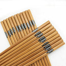 Chinese Bamboo Chopsticks Reusable Tableware Kitchen Utensil Tool 5 Pairs/Set