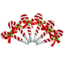 6pcs Cartoon Santa Claus Christmas Snowman Christmas Decor Crutch Pen SN9F