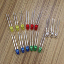 100x 3mm Five Color Red Green Blue Yellow White Light LED Emitting Diod HND