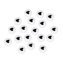 50Pcs Useful Acrylic Heart Love Coin Round Flat Spacer Beads 7mm Black & White #