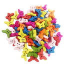 100Pcs Wooden Butterfly Buttons For Baby Sewing decoration Scrapbooking 18mm
