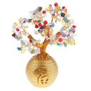 Money Wealth Bag Feng Shui Lucky Tree Natural Colorful Crystal Tree