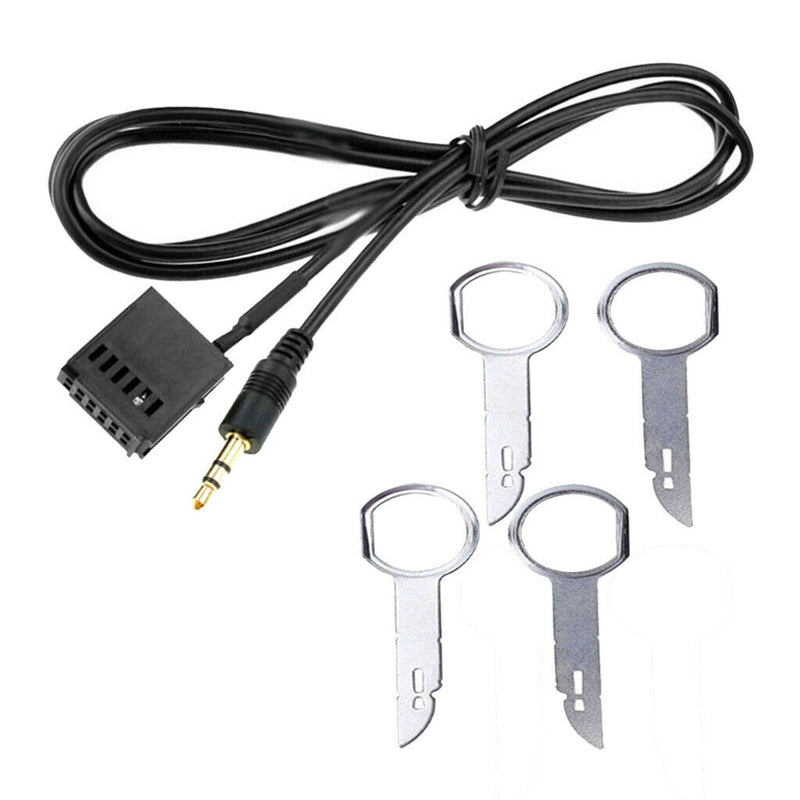 Black Auto Vehicle AUX Cable AUX Receiver Adapter For FORD FOCUS