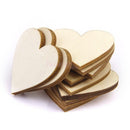 50x Love Heart Wood Cutout Plaque Sign 30mm Wood Craft Wedding Wood Tag