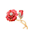 Glitter Rhinestone Flower Design Pin Brooch Elegant Lady Decorations