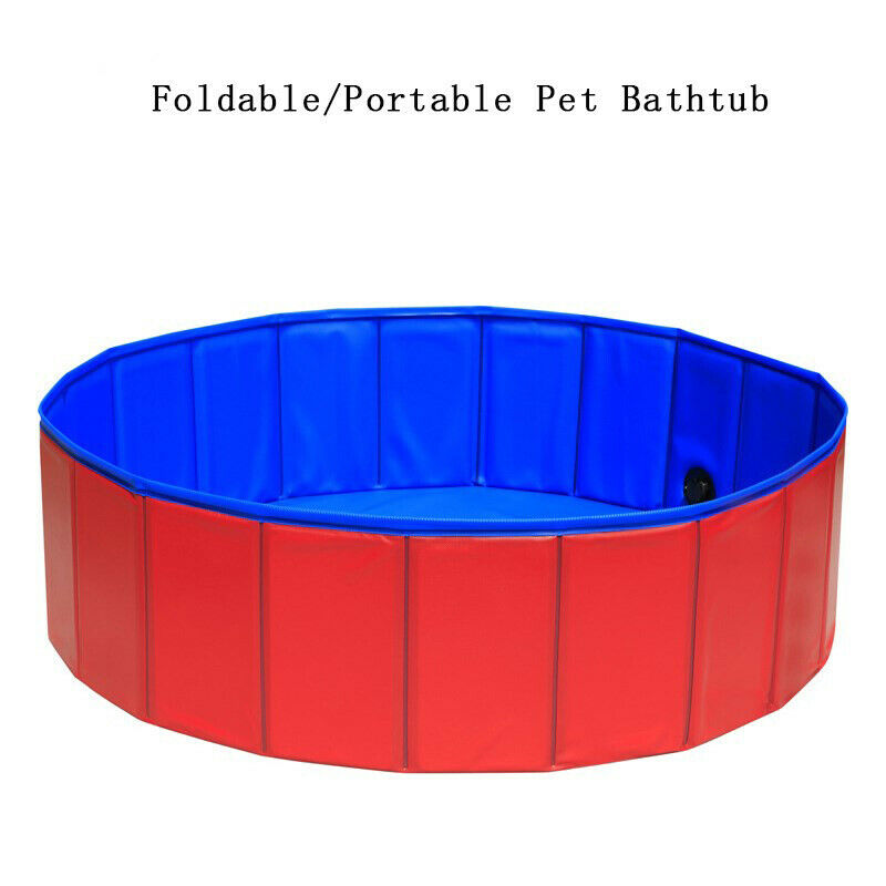 Pet Bathtub Summer Foldable Dog Cat Swimming Pool PVC Dogs Clean Bathing Tub FT