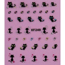 1 pc Nail Art Stickers Nail Design Decoration Diamond Butterfly Cat (XF-249