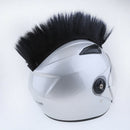 Motorcycle Adhesive Helmet Mohawk Hair Patches Skinhead Costumes Wig Black