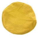 2Pcs Elastic Winter Plush Round Chair Seat Cover Removable ~Yellow_33cm Dia