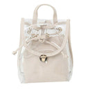 Women's 2 in 1 Clear Fashion Backpack Transparent Travel Beach Shoulder Han