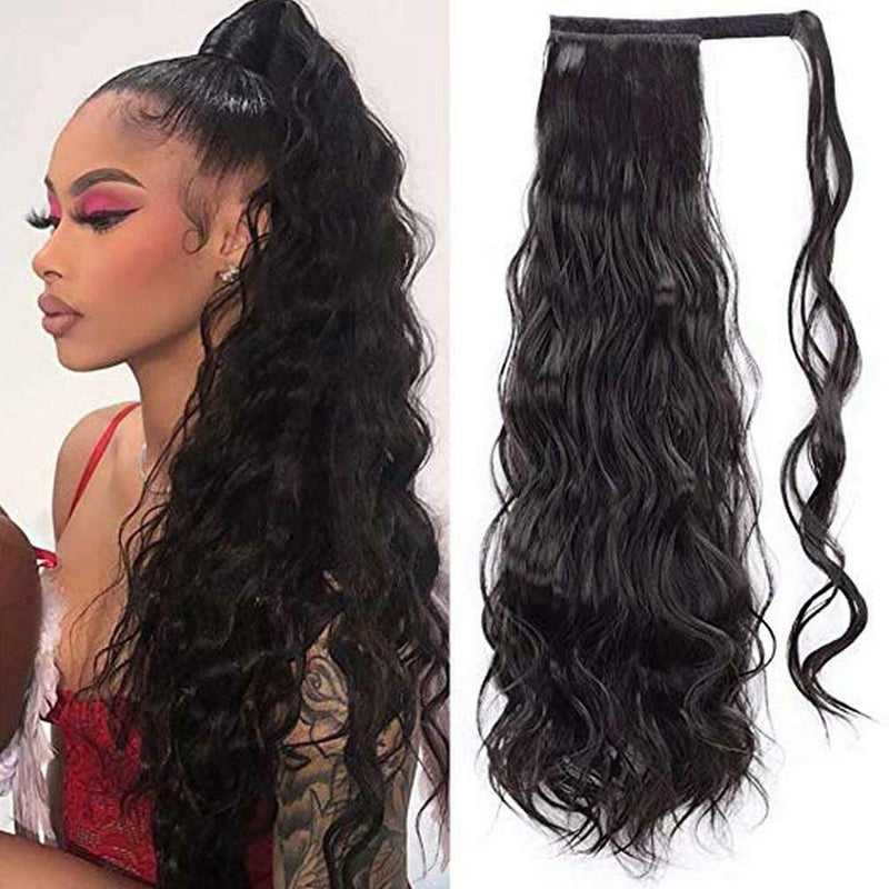 Synthetic Wavy Ponytail Long Curly Pony Tail Clip In Hair Extensions For Women