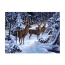 5D Diamond Painting By Number Kits Winter Snow & Deer Rhinestone Pictures