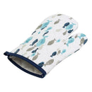 Oven Mitt Heat Insulation Microwave Gloves Cute Blue Fish Cotton Gloves Pad M4K9