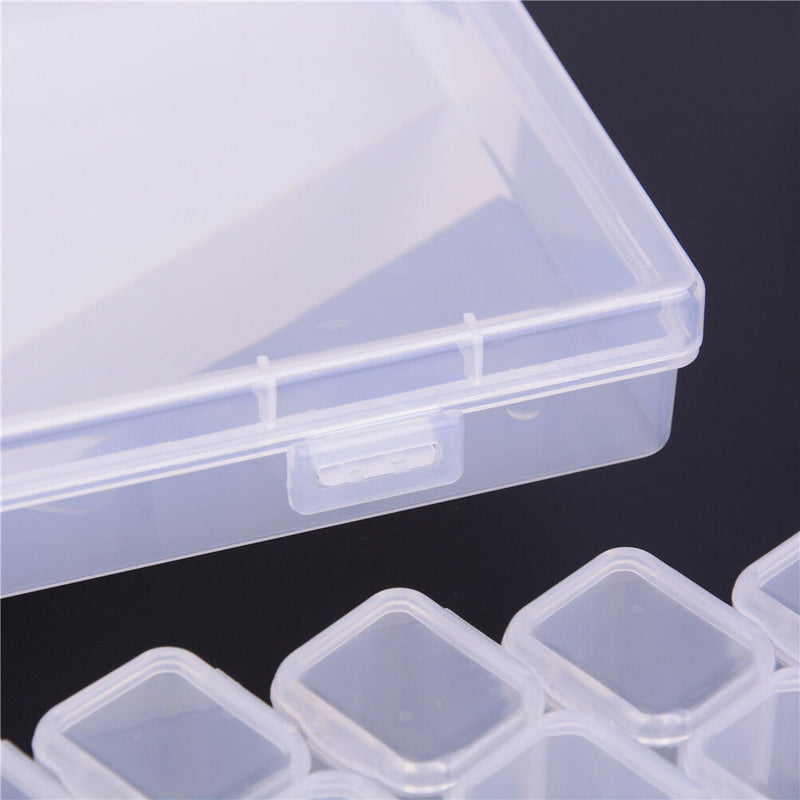 28 Slots Nail Art Storage Box Plastic Transparent Display Case Organizer Hol BX