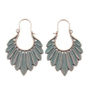 Bohemia Natural Style Ethnic Big Leaf Dangle Earrings For Women Gypsy Summe