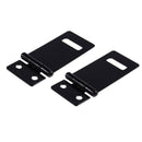 2 Set Door Safety Lock Black Metal Padlock Hasp Staple Set 50mm Long Z7A1