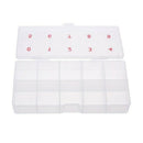 2 x 5 Plastic Nail Art Tip Cell Empty Storage Box Case Tool White