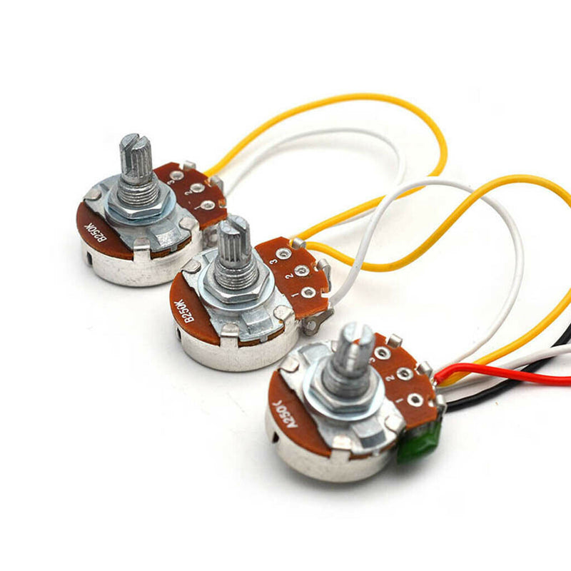 1 Set of Low Circuit Wiring Harness Pots A250k B250k Prewired Circuit