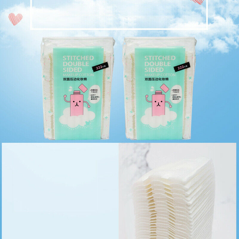 222Pcs Double Side 3 Layer Makeup Cotton Pads Sealed Cotton Puff Nail Art T I9V4