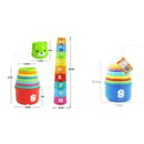9PCS Early Education Baby Figures Toys Folding Stack Educational Cup Tower Z0U3