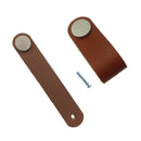 2x Handmade Leather Suitcase Replacement Handle Closet Door Handle Pull Knob
