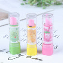 1PC Child Lipstick Shaped Eraser Student Stationery Xmas Gift Pencil Erasers  BX