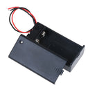 9V Volt PP3 battery holder box dc case w/ wire lead on/off switch cover M&