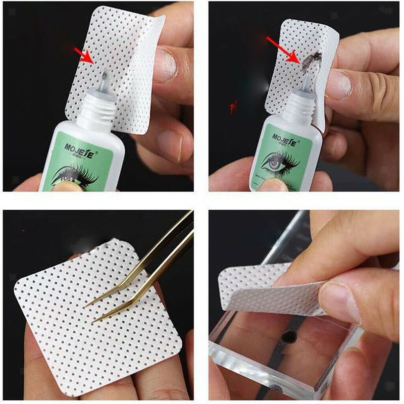 1 Box Chemical-free Lint-Free Cotton Pad Wipes for Eyelash Extensions