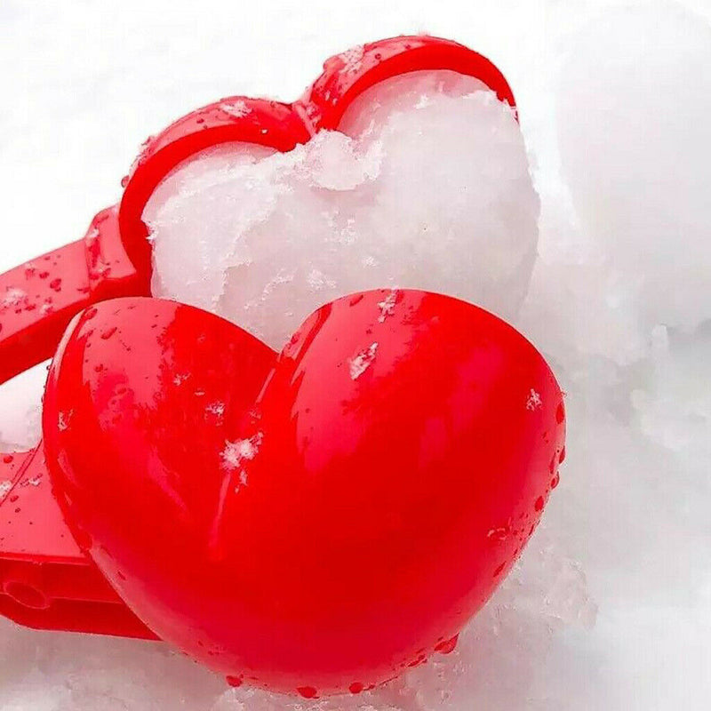 5 Pieces Heart Snow Ball Maker Clips Kids Child Sand Toys Snow Scoop Maker
