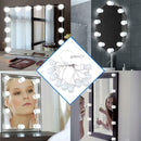 LED Hollywood Makeup Vanity Mirror Lights Dressing Table Dimmable 10 Bulbs Kit