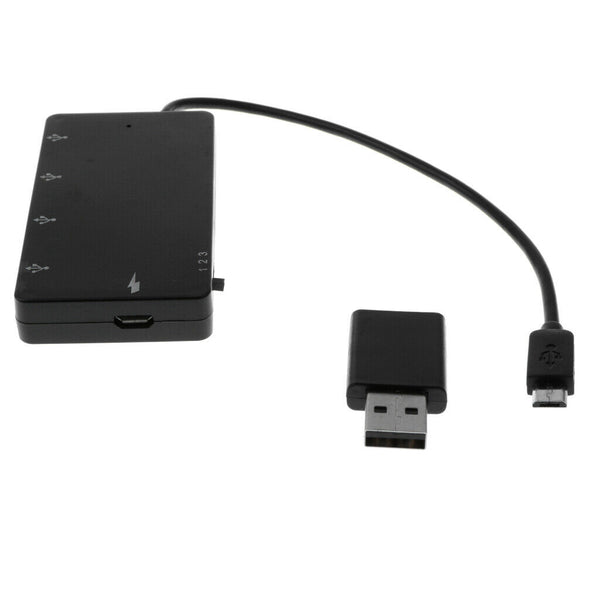 4 In 1 Micro USB OTG Hub Extension Adapter Charging Cable For Phone Tablet