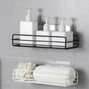 Practical Iron Shelf Adhesive Storage Rack Holder Shower Shampoo Organizer