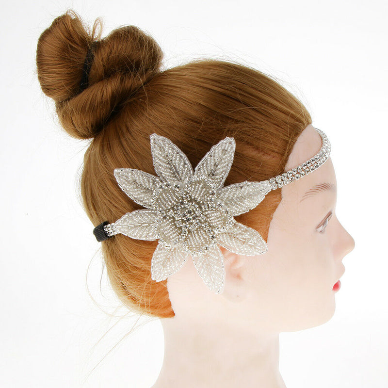 1920s Flapper Headband Crystal 20's Bridal Headpiece Costume Accessories