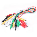 10pcs Crocodile Clips Cable Double-ended Alligator Jumper Test Leads Wire ME