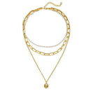 Fashion Women Alloy Portrait Multi layer BabyGirl Lock Gift Pendent Necklac R4Z0