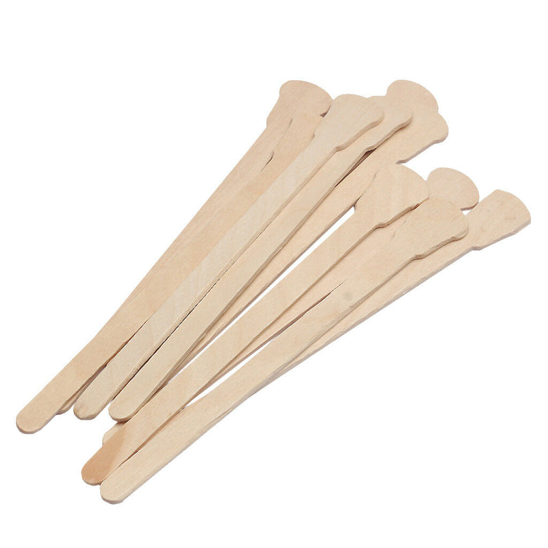 Pack 100pcs Wooden Waxing Spatula Sterile Tongue Depressors   Sticks