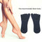 1 Pair Five Finger Toe Socks Elastic Solid Summer Boat Socks (Navy Blue) A
