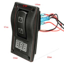 New Car Dual Battery Test Panel Rocker Switch LED