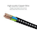 0.2m Nylon Braided 90 Degree Connector USB3.1 Type-C Charging Data Cable A