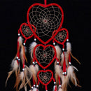 Love Heart Feather Dream Catcher Wind Chimes Wall Hanging Decor Ornaments
