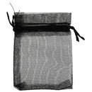 Organza Jewelry Wedding Gift Pouch Bags, 7x9cm Black