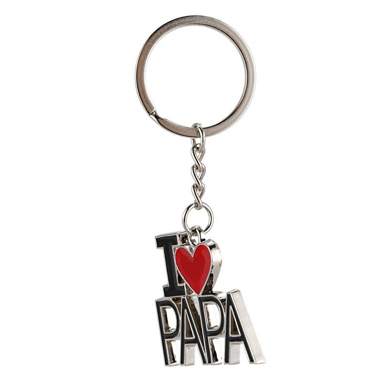 1 Pieces Keychain (I LOVE PAPA) Creative Fashion Jewelry Zinc Alloy Keychai W6V7