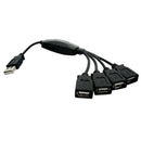 LED High Speed 4 Ports USB 2.0 Multi HUB Splitter Adapter For PC Lapt ME