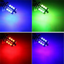 2x 9050 5050 LED 27 SMD RGB Car Headlight Fog Light Lamp Bulb + Remote Cont