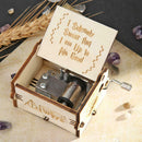 Retro Wood White Hand Cranked Music Box Kids Child Birthday Gift Home Decor